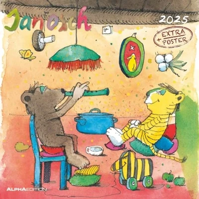 Afbeelding van Janosch 2025 Broschürenkalender 30x30 cm (30x60 geöffnet) Kalender mit Platz für Notizen inkl. Poster Bildkalender Wandplaner Wandkalender