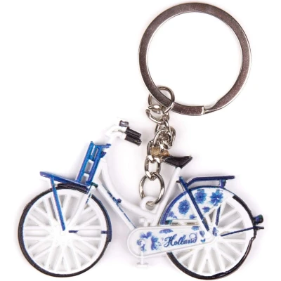 Afbeelding van Sleutelhanger Holland Delfts Blauw met Tulpen