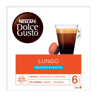 Afbeelding van Nescafé Dolce Gusto Koffiecapsules, Lungo Decaffeinato, Pak Van 16 Stuks Koffie