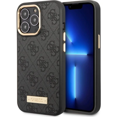 Afbeelding van Apple iPhone 14 Pro MagSafe Hoesje Kunststof Guess Backcover/Hardcase Zwart Telefoonhoesje