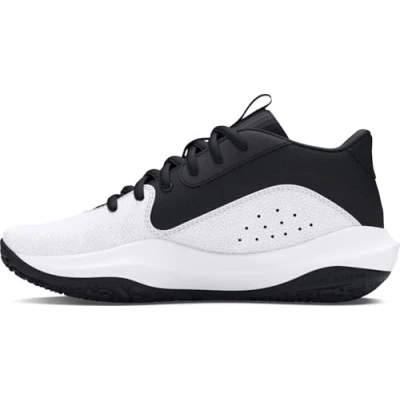Afbeelding van Under Armour Court Performance Lockdown Basketbalschoenen voor kinderen, Maat: 38.5, White Leer/ synthetisch