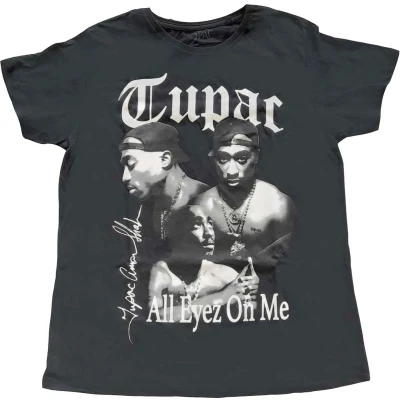 Afbeelding van Tupac All Eyez B&amp;W Dames T shirt 2XL Zwart