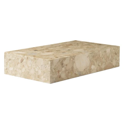 Afbeelding van Audo Copenhagen Plinth Grand salontafel 137x76 Kunis Breccia marmer