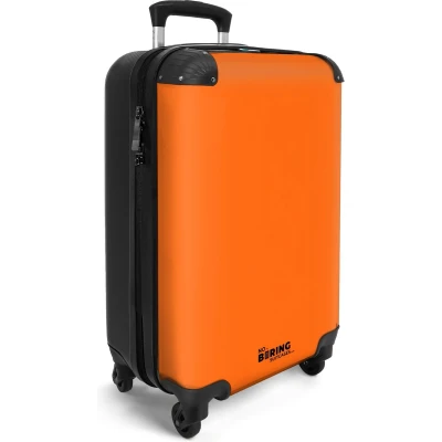 Afbeelding van NoBoringSuitcases.com® Oranje handbagage koffer 55x35x25