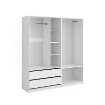 Afbeelding van Vicco Garderobekast Elmo, Wit, 100 x 200 cm Set met 2 delen