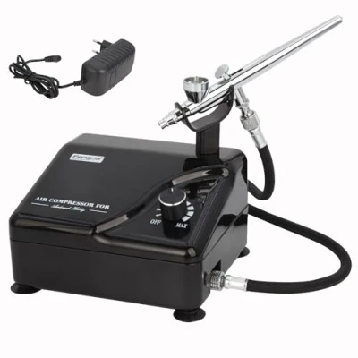 Afbeelding van Fengda Profesional Airbrush Kit met slimme compressor AS 207K voor tattoo, model, taartdecoratie, automotive grafisch enzovoort