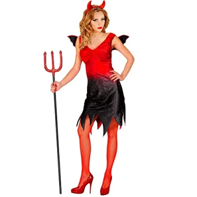 Afbeelding van Widmann Duivel Kostuum Hot &amp; Spicy Duivelin XL Vrouw Rood Medium Halloween Verkleedkleding