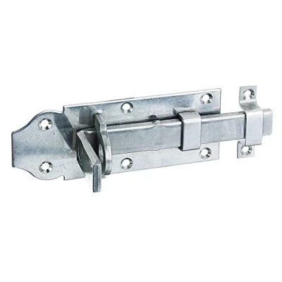 Afbeelding van Alberts 116910 Sluitgrendel recht, met platte greep en bevestigde lus rvs plaat 120 x 45 mm