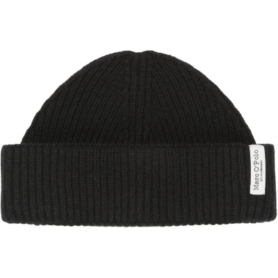 Afbeelding van Marc O&#039;Polo Dop Knitted Hat Black Zwart
