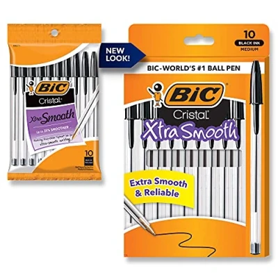 Afbeelding van BIC Cristal Original Balpen Medium Punt (1.0mm) Zwart, Pak van 10 Stuks