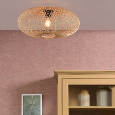 Afbeelding van GOOD&amp;MOJO Plafonniere Cango Bamboe Ø60cm Bruin