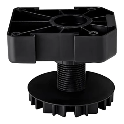 Afbeelding van 40 stuks SOTECH meubelvoet zwart, hoogte: 55 mm, verstelbaar, belastbaarheid: 500 kg per stelvoet