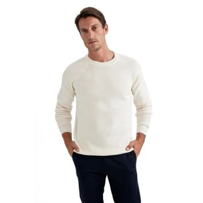 Afbeelding van Defacto Standart FIT Trui, Heren, Maat: XL, Ecru