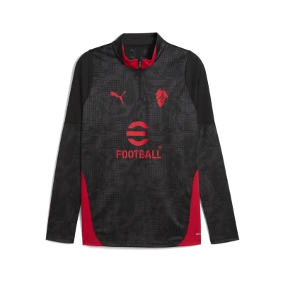 Afbeelding van Puma ACM Training 1/4 ZIP TOP Sport Tshirt blackfor all time red, Heren, Maat: 3XL, black for red