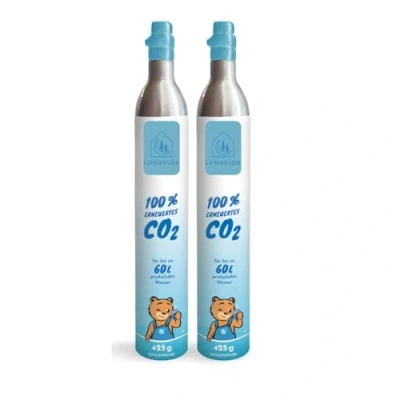 Afbeelding van LunaVida CO 2 cilinder 2Stuks 120L geschikt voor LunaVida&#039;s SodaMaker Compatible met diverse Europese merken
