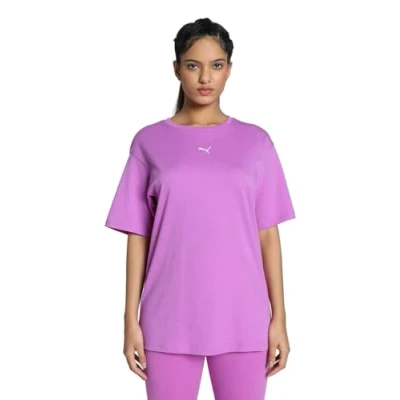 Afbeelding van Puma Relaxed TEE Tshirt basic, Dames, Maat: Large, Wild berry