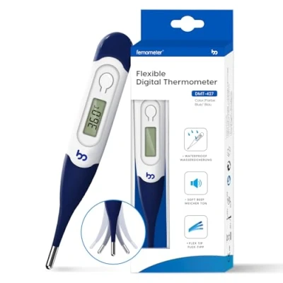 Afbeelding van Digitale thermometer met flexibele punt voor volwassenen, kinderen en baby&#039;s, snelle nauwkeurige medische mond onderarmthermometer, rectale