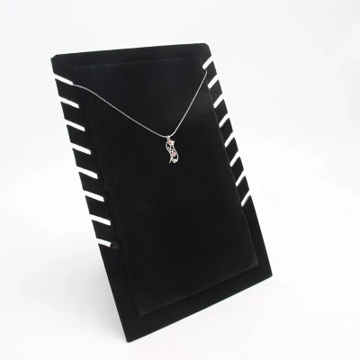 Afbeelding van Fliex Sieraden display Ketting standaard Zwart Velours Voor 8stuks