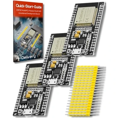 Afbeelding van AZDelivery ESP 32 NodeMCU Dev Kit C WiFi CP2102 ESP32 WROOM 32D IoT Module Development Board Ongesoldeerd compatibel met Arduino inclusief E Book! (Pakket van 3)
