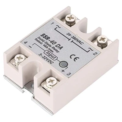 Afbeelding van Solid State Relais Eenfase DC AC SSR 40DA 40A 3 32V / 24 380V Relaismodule