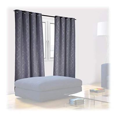 Afbeelding van Relaxdays verduisterende gordijnen groen set van 2 overgordijn slaapkamergordijn 245x135cm