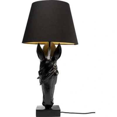 Afbeelding van Kare Design Tafellamp paardenhoofd zwart