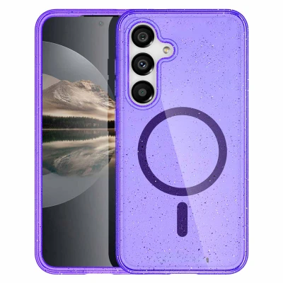 Afbeelding van imoshion Hoesje geschikt voor Samsung Galaxy S25 Plus Sparkle Backcover MagSafe Paars