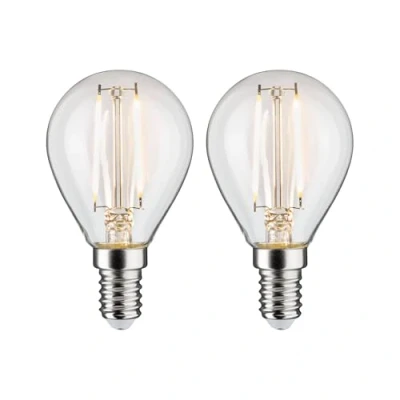 Afbeelding van Paulmann 28857 LED lamp druppel filament E14 230V 2x250lm 2x2,7W 2700K helder lampen verlichtingsmiddelen