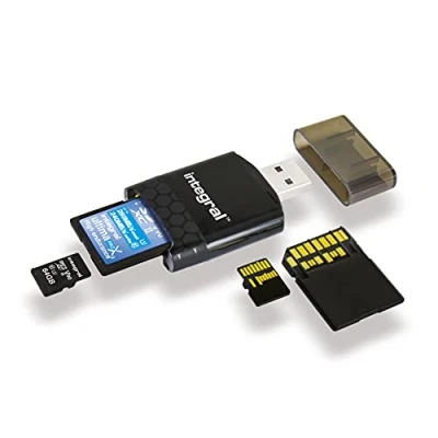 Afbeelding van Integral INCRUSB3.0SDMSDU2 geheugenkaartlezer Zwart USB 3.0 (3.1 Gen 1) Type C