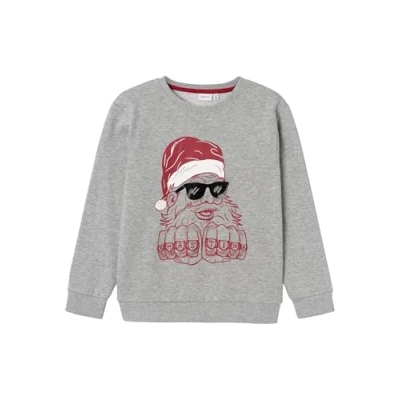 Afbeelding van Name it Weihnachts Sweater voor kinderen, Maat: 134/140, Grey melange
