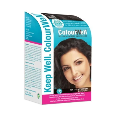 Afbeelding van Colourwell 100% natuurlijke haarkleuring mild zwart 100 g