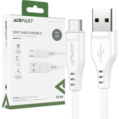 Afbeelding van Acefast USB Type C kabel 1,2m, 3A wit (C3 04 wit)