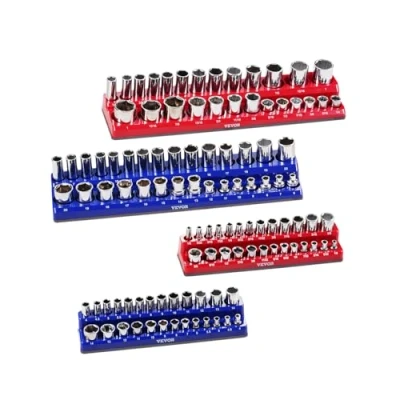 Afbeelding van VEVOR Magnetische Socket Organizer Set 4 delig voor Metrisch SAE