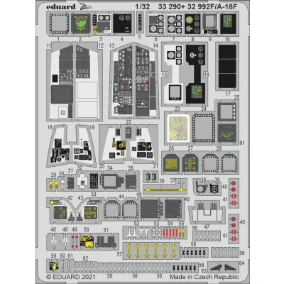 Afbeelding van 1:32 Eduard 33290 Accessoires for F/A 18F Revell Photo etch