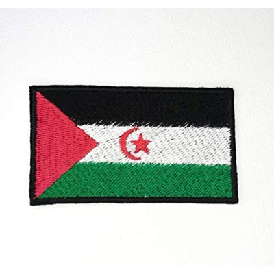 Afbeelding van Western Sahara nationale land vlag ijzer naaien op geborduurde patch