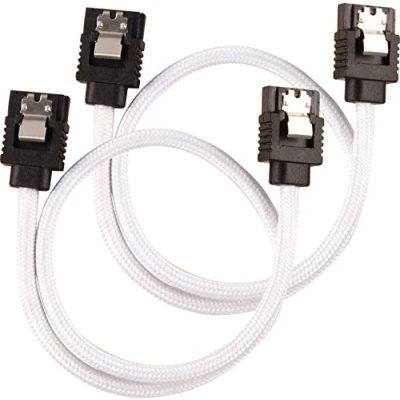 Afbeelding van Corsair CC 8900249 SATA kabel 2 stuks 30cm Zwart, Wit