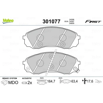 Afbeelding van Valeo Remblokset 301077