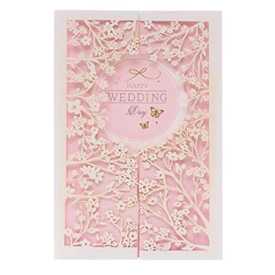 Afbeelding van UK Greetings Trouwkaart voor hem/haar/vriend uitgesneden bloemenontwerp