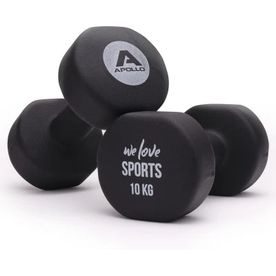 Afbeelding van Apollo Halterset Fitnesshalters 2x 10kg Dumbbells voor Vrouwen &amp; Mannen Dumbbell Weights Gewichten