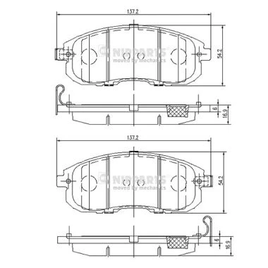 Afbeelding van Nipparts Remblokset N3601099