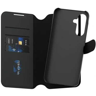 Afbeelding van Screenprotector Samsung Galaxy A26: CARE by PanzerGlass 2 in 1 Wallet Case Kunstleder Zwarte randen
