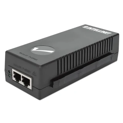 Afbeelding van Intellinet Gigabit Ultra PoE+ injector (1 x 60 watt poort, IEEE 802.3bt en 802.3at/af conform, kunststof behuizing) zwart 561235