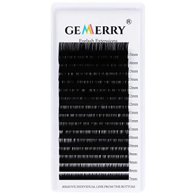 Afbeelding van 16 rijen Individuele Wimpers voor Wimperextensions 0.10mm c curl Lengte mix 7 15mm Russische Professioneel Lash Extensions door GEMERRY (0.10 15mm)