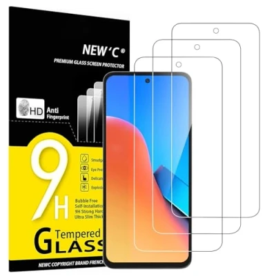 Afbeelding van NEW&#039;C 3 Stuks, Screen Protector voor Xiaomi Redmi 12, Gehard Glass Schermbeschermer Film 0.33 mm ultra transparant, resistent