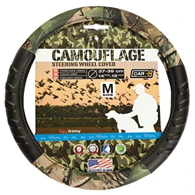 Afbeelding van Originele CAR+ CAMOUFLAGE stuurwiel, past op alle 14,5&quot; tot 15,5&quot; stuurwielen. Gemaakt met geurloze, thermoplastische elastomeer. CAMO. Ontworpen in de VS.