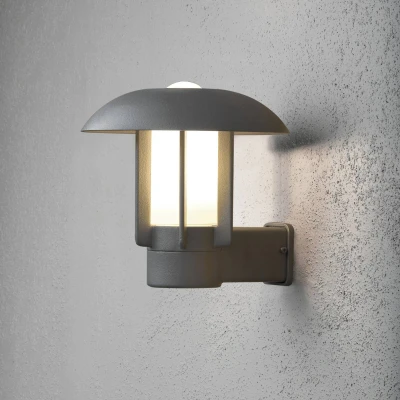 Afbeelding van Konstsmide Heimdal 401 312 Buitenlamp (wand) Spaarlamp, LED E27 60 W Zilver