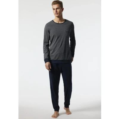 Afbeelding van Schiesser Fine Interlock Pyjama 178108 Dark Blue 56