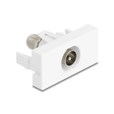 Afbeelding van Delock Easy 45 Modul IEC Stecker zu F Buchse weiß HQ products