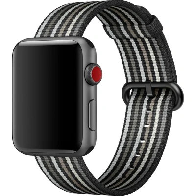 Afbeelding van Apple origineel Woven Nylon Watch 38mm / 40mm 41mm Black Stripe MRHC2ZM/A