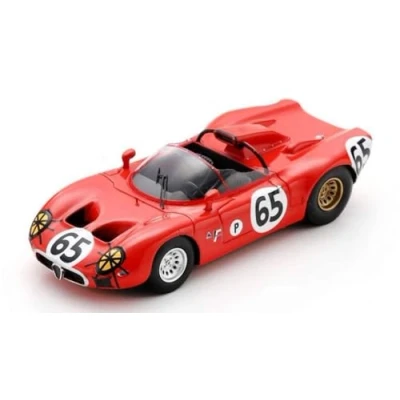 Afbeelding van Alfa Romeo T33 Spark Modelauto 1:43 1967 Andrea de Adamich / Teodoro Zeccoli Autodelta US314 12H